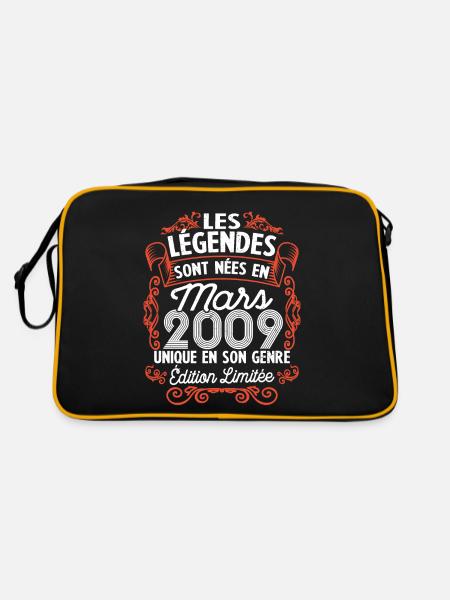 Vintage Flourish Cadeau Anniversaire Mars 2009 - Sac Retro - noir/or - Dos