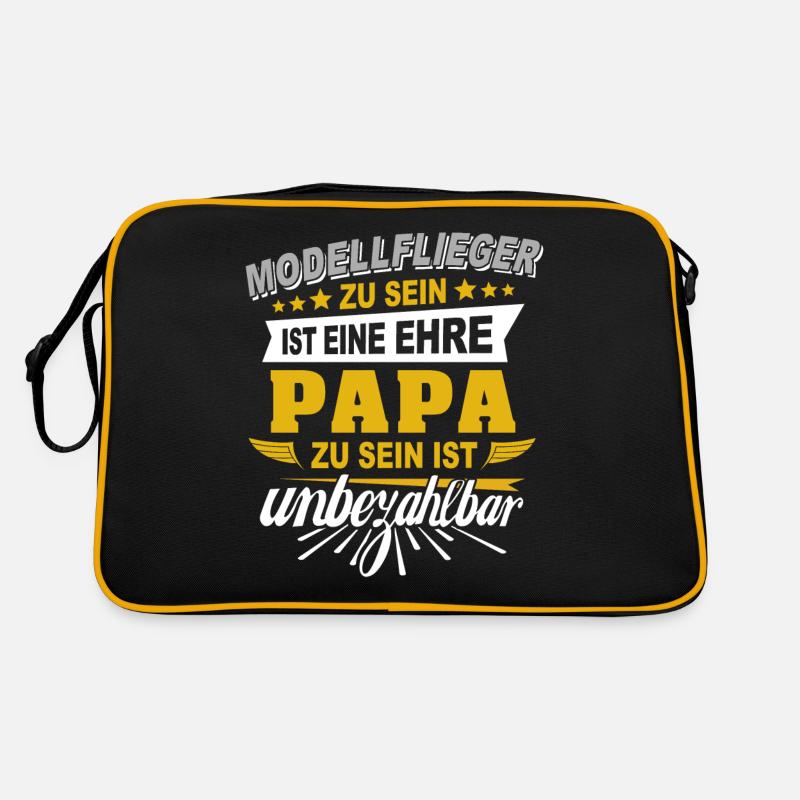 Modellflieger Papa Modellflug Modellfliegen Retro Tasche