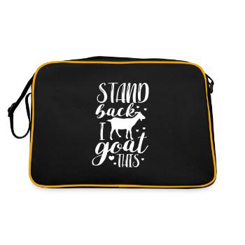 Chèvre Farm Farmer Goats Farmer Gift - Sac Retro - noir/or - Dos