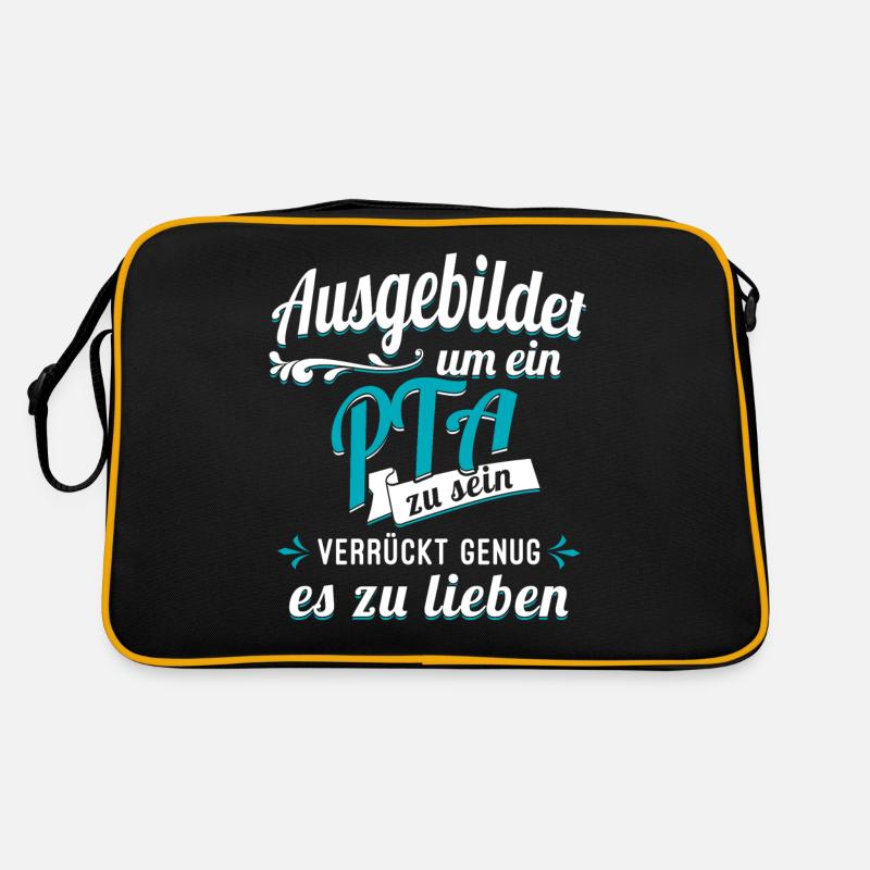 PTA Pharmazie Auszubildender Azubi Apotheke - Retro Tasche - Schwarz/Gold