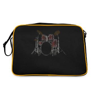 Batterie Musique Moitv batteur batterie Batteur - Sac Retro - noir/or - Dos