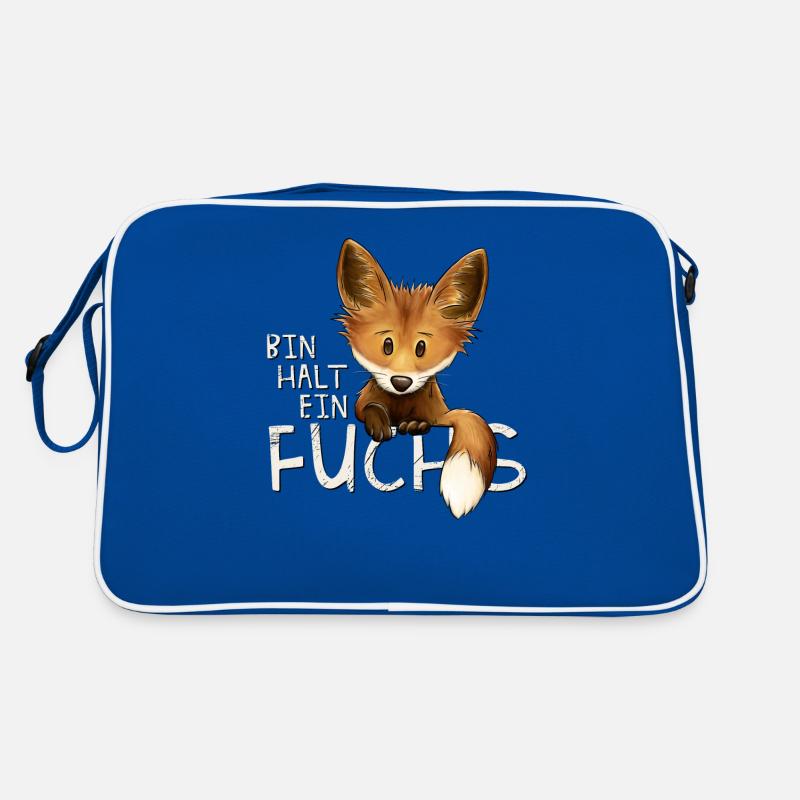 Bin halt ein Fuchs verwegen lustiges Statement Retro Tasche