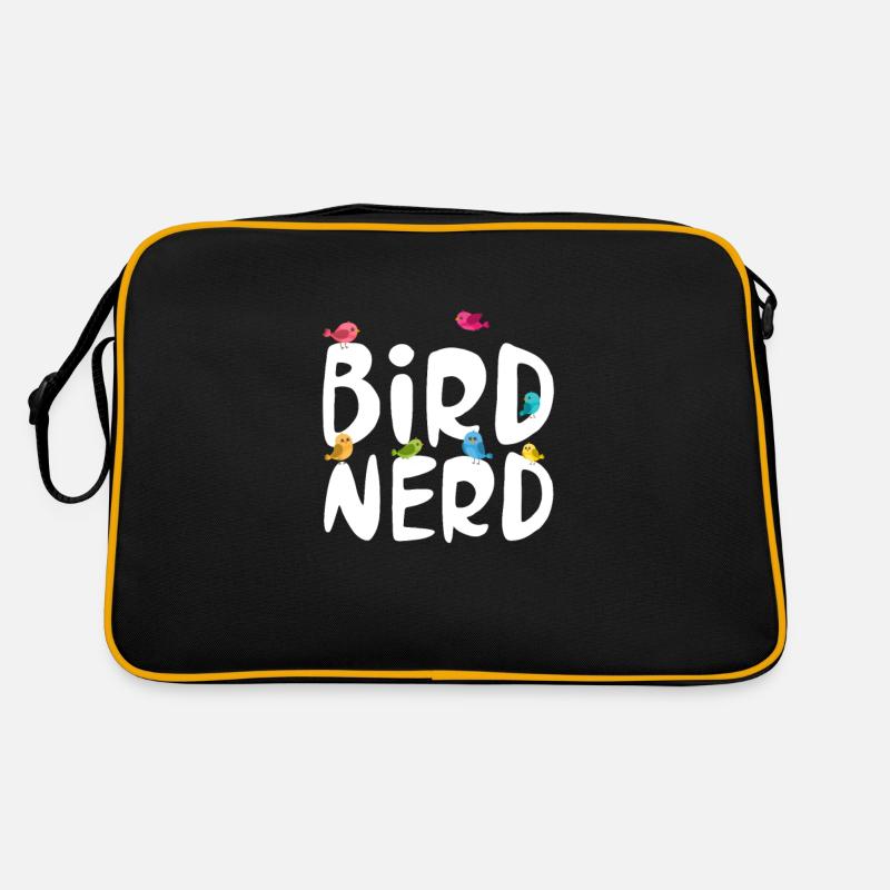 Ornithologie - Retro Tasche - Schwarz/Gold