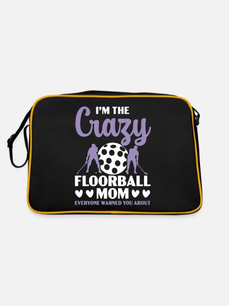 Floorball Mama Unihockey - Retro Tasche - Schwarz/Gold - Hinten