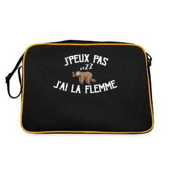 Je Peux Pas J'ai La Flemme - Sac Retro - noir/or - Dos