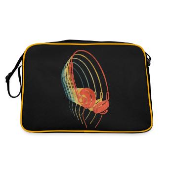 Headphones Retro Retro Vintage Color - Retro Bag - black/gold - Back