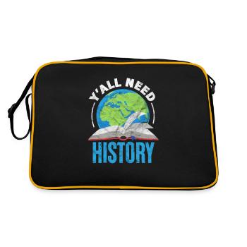 History Teacher History Teacher History - Retro Bag - black/gold - Back
