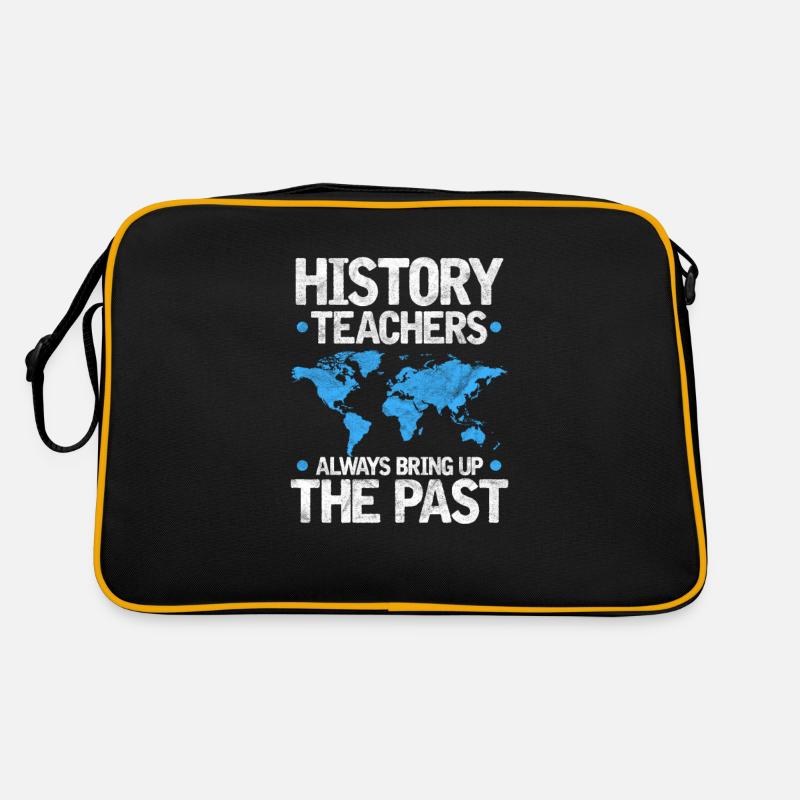 Geschichte Lehrer Geschichtslehrer Historie - Retro Tasche - Schwarz/Gold