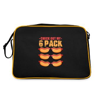 Hot Dog Six Pack - Sac Retro - noir/or - Dos
