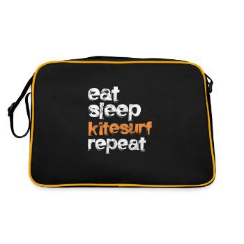 Kite Kiteboard Kitesurfer KitesurfIng Cadeau - Sac Retro - noir/or - Dos