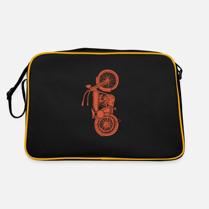 Biker - Retro Tasche - Schwarz/Gold