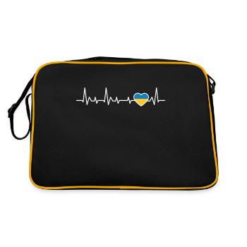 Drapeau ukrainien Shirs ukrainiens Cadeau - Sac Retro - noir/or - Dos