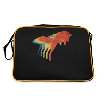 Fox retro color vintage - Sac Retro - noir/or - Dos