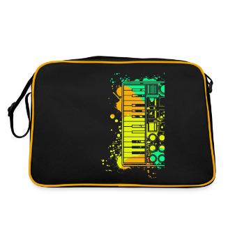 Synthesizer Synth Synthesizers - Retro Bag - black/gold - Back