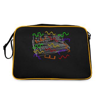 Synthesizer Analog Synth Synthesizers - Retro Bag - black/gold - Back