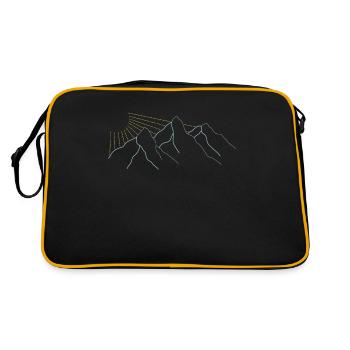 Mountain Sun Nature Nature Nature Motif Nature - Retro Bag - black/gold - Back