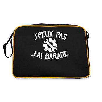 Je Peux Pas J'ai Garage - Sac Retro - noir/or - Dos