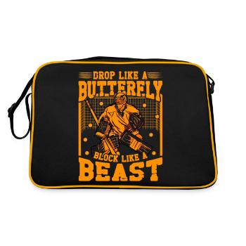 Tomber comme un papillon Bloc comme une Bête - Sac Retro - noir/or - Dos