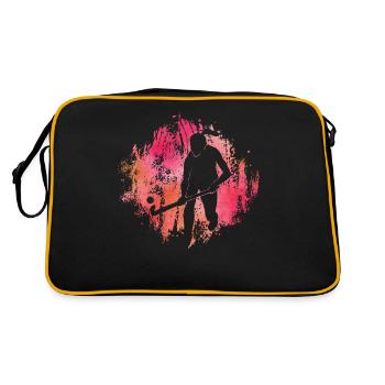 Feldhockey - Retro Tasche - Schwarz/Gold - Hinten