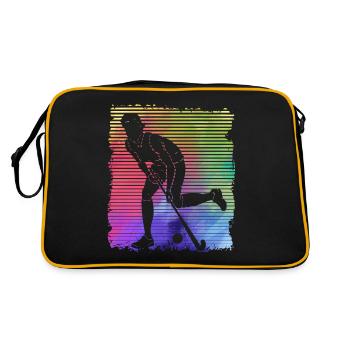 Feld Hockey - Retro Tasche - Schwarz/Gold - Hinten