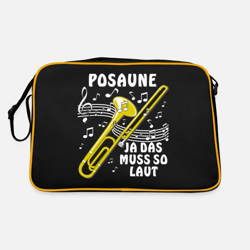 POSAUNE JA DAS MUSS SO LAUT Retro Tasche