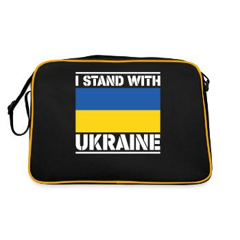 Je suis avec l'Ukraine I Stand With Ukraine - Sac Retro - noir/or - Dos