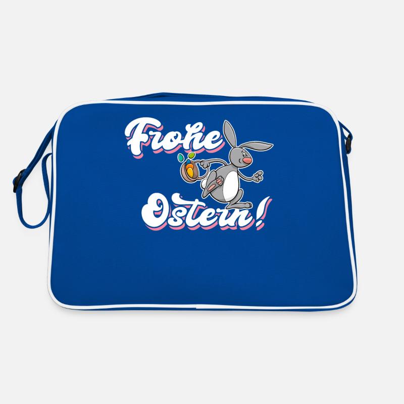 Frohe Ostern Geschenk Osterhase Retro Tasche
