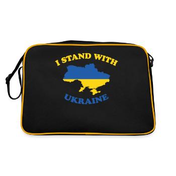 Je suis avec l'Ukraine I Stand With Ukraine - Sac Retro - noir/or - Dos