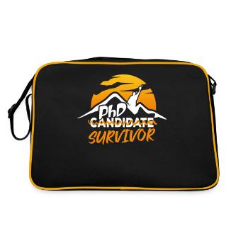 PHD Candidate Survivor Funny Vintage - Retro Bag - black/gold - Back