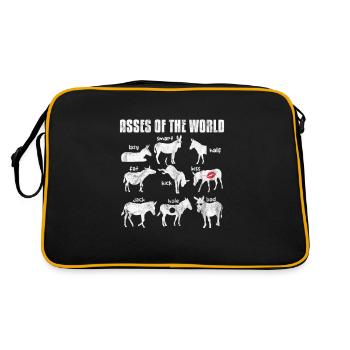 Esel - Retro Tasche - Schwarz/Gold - Hinten