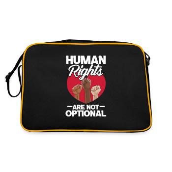 Human rights - Retro Bag - black/gold - Back