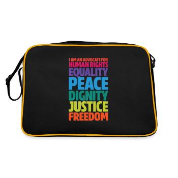 Human rights - Retro Bag - black/gold - Back