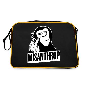 Misanthrope Monkey Man-Hater - Retro Bag - black/gold - Back
