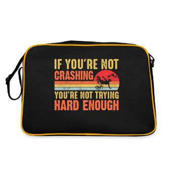 Crashing With The Bike Is The Key - Retro Bag - black/gold - Back