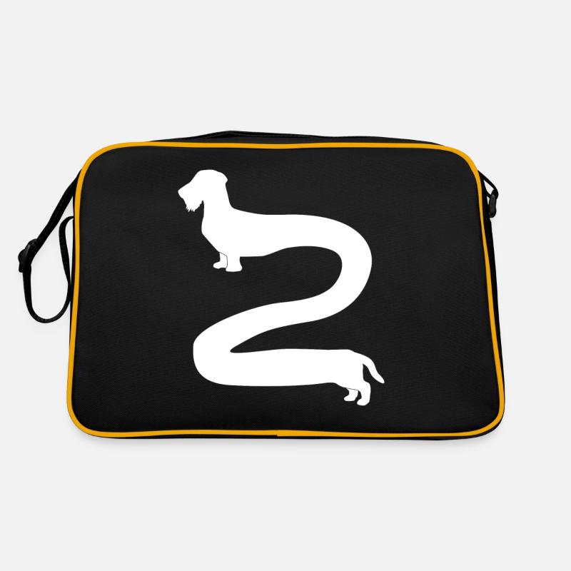 Rauhaardackel langer Dachshund Retro Tasche