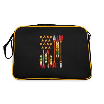 Native American Apache Gift - Retro Bag - black/gold - Back