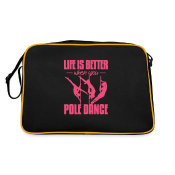 Pole Dance Fitness Pole Dance Pole Dance Gift - Retro Bag - black/gold - Back