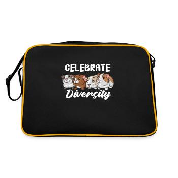 Cochon d’Inde Pet Guinea Pig Cadeau - Sac Retro - noir/or - Dos