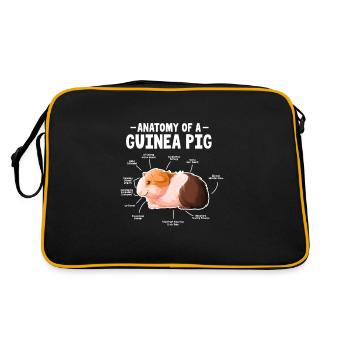 Cochon d’Inde Pet Guinea Pig Cadeau - Sac Retro - noir/or - Dos