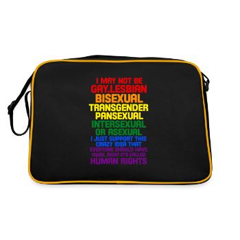 Human rights - Retro Bag - black/gold - Back
