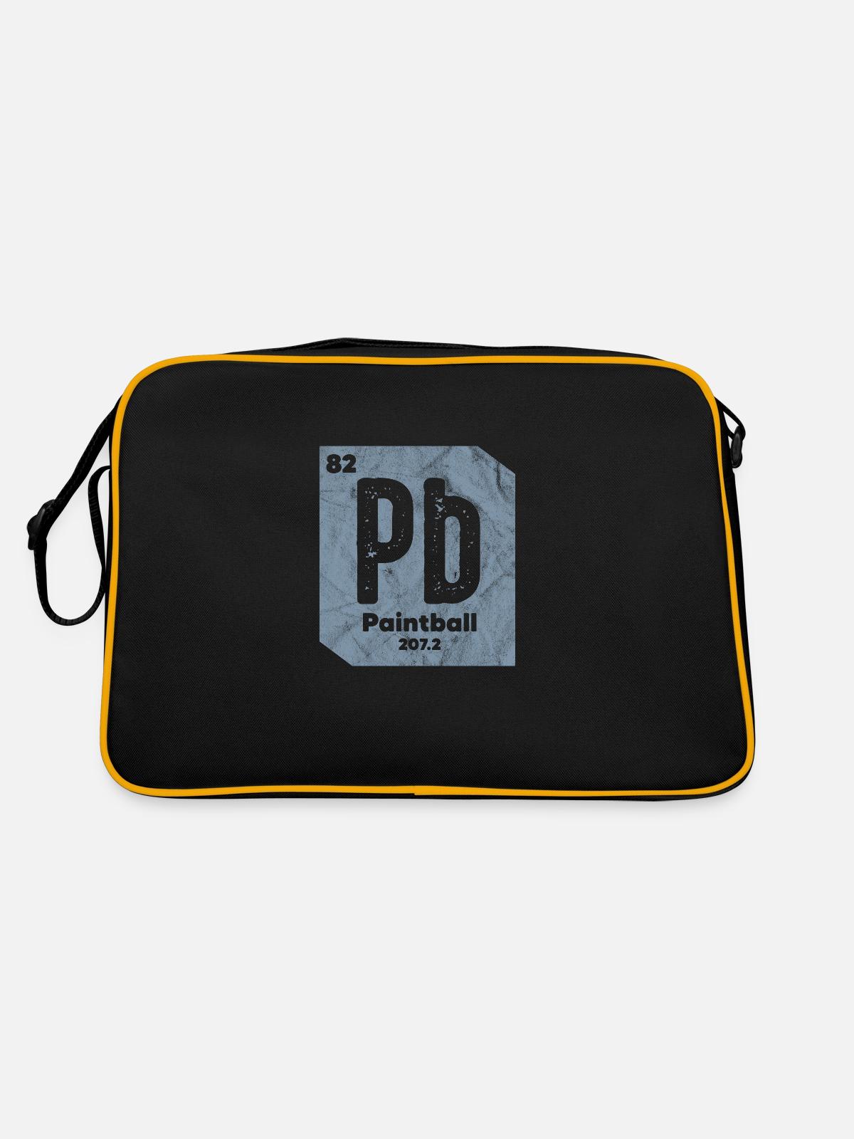 Paintball - Retro Bag - black/gold - Back
