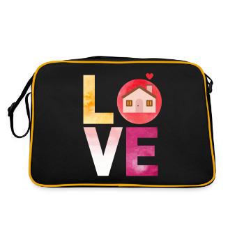 LOVE Home Maison Accueil - Sac Retro - noir/or - Dos