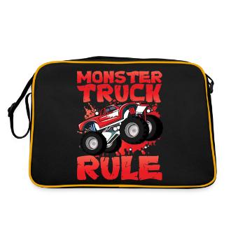 Règle du Monster Truck - Sac Retro - noir/or - Dos