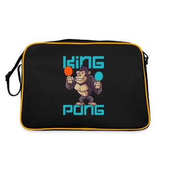 Ping-Pong Table Tennis Ping Pong Ping Pong Gift - Retro Bag - black/gold - Back
