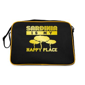 Sardaigne Sardaigne Arbres Sardaigne - Sac Retro - noir/or - Dos