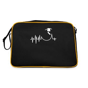 Skateboard Heartbeat - Retro Bag - black/gold - Back