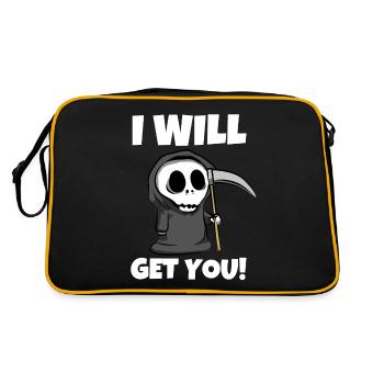 Je vais vous avoir! - Drôle de Faucheuse - Sac Retro - noir/or - Dos