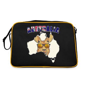 AUSTRALIA - Retro Bag - black/gold - Back