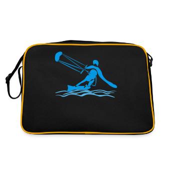 Kitesurf Kitesurf kitesurfer - Sac Retro - noir/or - Dos