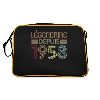 Légendaire Depuis 1958 - Sac Retro - noir/or - Dos
